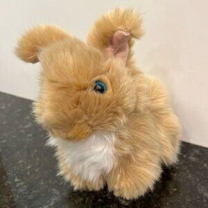 Telus Advertisment Bunny Rabbit plush stuffed animal realistic tan white 5 inch